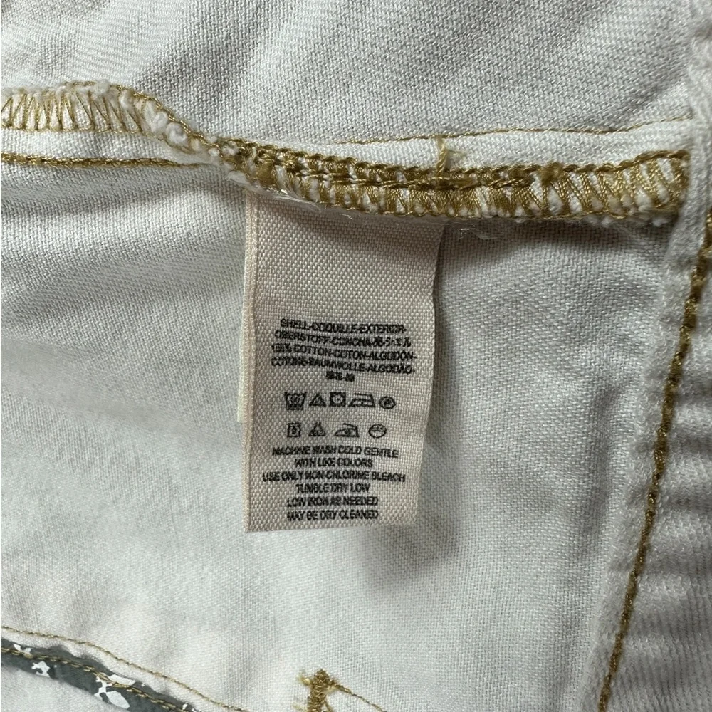 FREE PEOPLE: Fitted Cream Denim Jean Jacket - Size Small - Picture 11 of 11
